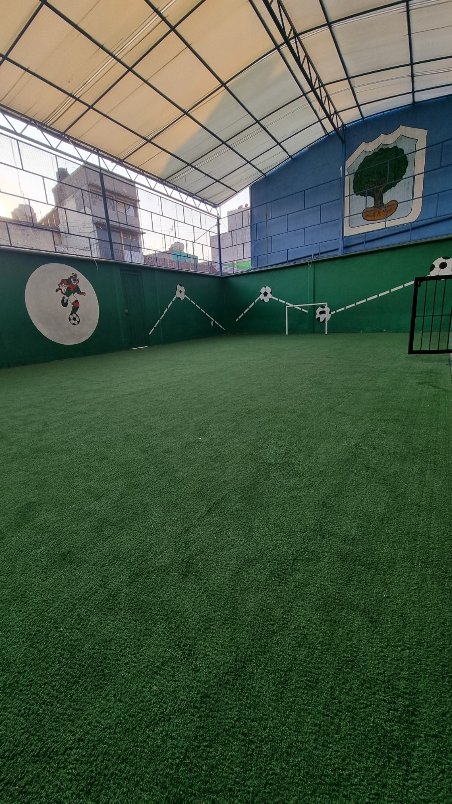 Cancha deportiva techada del Instituto Guillermo Marconi