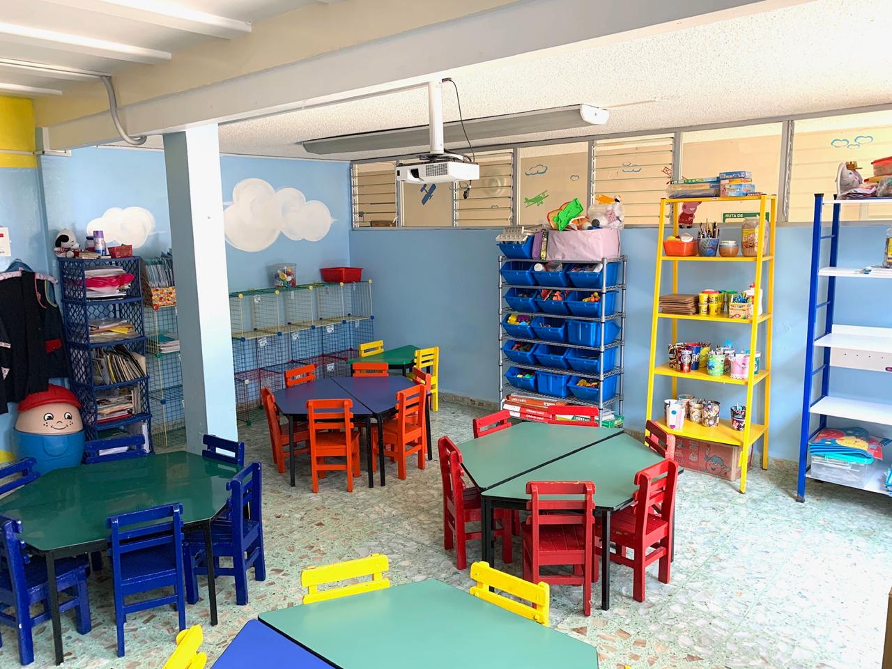 Salón de actividades de preescolar del Instituto Guillermo Marconi